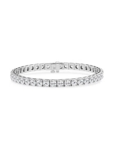 Saks Fifth Avenue Women's 14k White Gold & 5.00 Tcw Round Lab-grown Diamond Tennis Bracelet In 14 Tcw