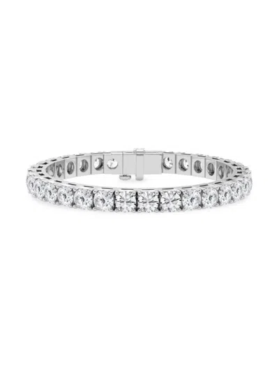 Saks Fifth Avenue Women's 14k White Gold & 5.00 Tcw Round Lab-grown Diamond Tennis Bracelet In 20 Tcw