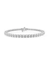 Saks Fifth Avenue Women's 14k White Gold & 5.00 Tcw Round Lab-grown Diamond Tennis Bracelet In Metallic