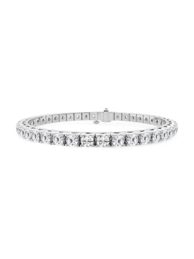 Saks Fifth Avenue Women's 14k White Gold & 5.00 Tcw Round Lab-grown Diamond Tennis Bracelet In 8 Tcw