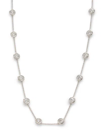 Saks Fifth Avenue Women's 14k White Gold & 6 Tcw Lab Grown Diamond Station Necklace