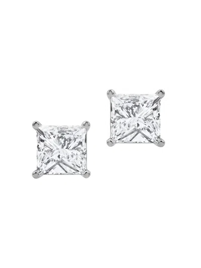 Saks Fifth Avenue Women's 14k White Gold & 6 Tcw Lab Grown Diamond Stud Earrings In Metallic