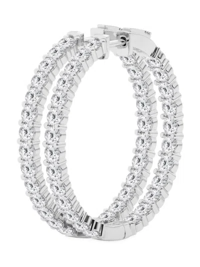 Saks Fifth Avenue Women's 14k White Gold & 7 Tcw Lab Grown Diamond Hoop Earrings