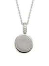 Saks Fifth Avenue Women's 14k White Gold & Diamond Pendant Necklace In Metallic