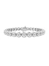 Saks Fifth Avenue Women's 14k White Gold & Round Lab-grown Diamond 4-prong Tennis Bracelet/2.00-15.00 Tcw In 12 Tcw