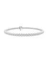 Saks Fifth Avenue Women's 14k White Gold & Round Lab-grown Diamond 4-prong Tennis Bracelet/2.00-15.00 Tcw In 2 Tcw