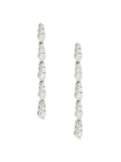 Saks Fifth Avenue Women's 14k White Gold & Lab Grown Diamond Drop Earrings In Neutral