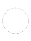 Saks Fifth Avenue Women's 14k White Gold & Lab-grown Diamond Station Necklace In 2.10 Tcw