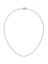 Saks Fifth Avenue Women's 14k White Gold & Lab-grown Diamond Tennis Necklace/5.00-20.00 Tcw In 5 Ctw