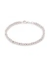 Saks Fifth Avenue Women's 14k White Gold Beaded Bracelet In White Gold