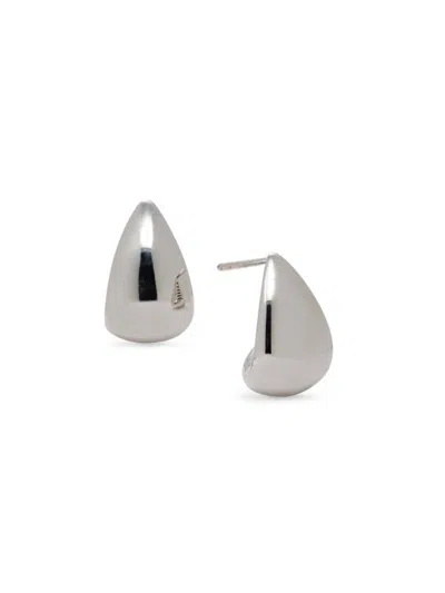 Saks Fifth Avenue Women's 14k White Gold Chunky Hoop Earrings