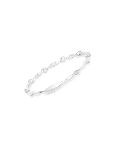 Saks Fifth Avenue Women's 14k White Gold Diamond Ring/size 7