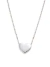Saks Fifth Avenue Women's 14k White Gold Heart Necklace/17'' In White Gold