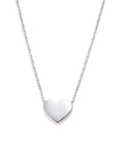 Saks Fifth Avenue Women's 14k White Gold Heart Necklace/17''