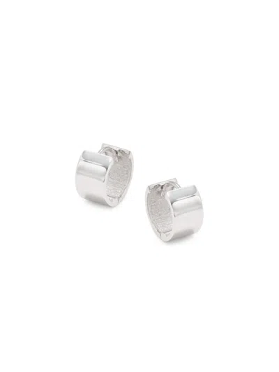 Saks Fifth Avenue Women's 14k White Gold Huggie Earrings