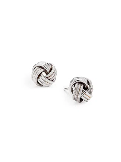 Saks Fifth Avenue Women's 14k White Gold Knot Stud Earrings