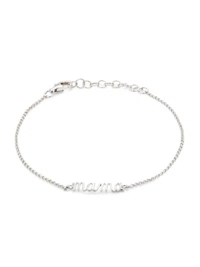 Saks Fifth Avenue Women's 14k White Gold Mama Chain Bracelet