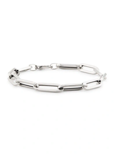 Saks Fifth Avenue Women's 14k White Gold Paper Clip Chain Bracelet/7.5"