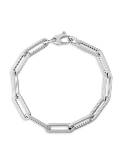 Saks Fifth Avenue Women's 14k White Gold Paperclip Chain Bracelet