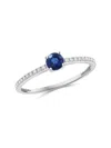 Saks Fifth Avenue Women's 14k White Gold, Sapphire & Diamond Ring In Gold