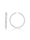 Saks Fifth Avenue Women's 14k White Gold Tube Hoop Earrings In White Gold
