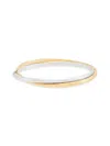 Saks Fifth Avenue Women's 14k Yellow & White Gold Bangle Bracelet In Gold