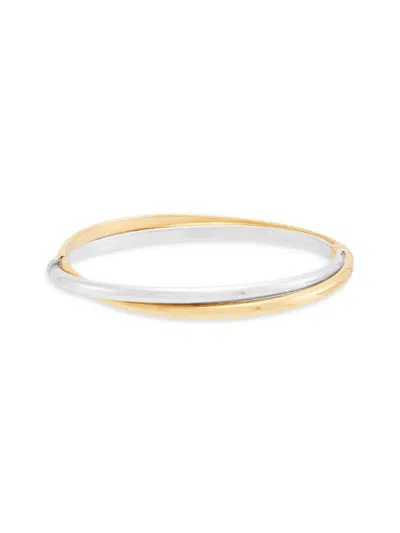 Saks Fifth Avenue Women's 14k Yellow & White Gold Bangle Bracelet
