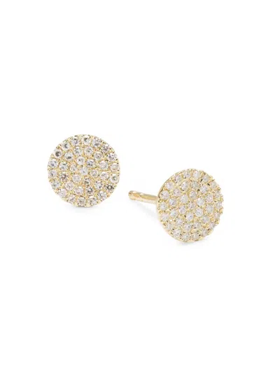 Saks Fifth Avenue Women's 14k Yellow Gold, 0.22 Tcw Diamond Stud Earrings