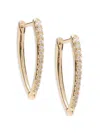 Saks Fifth Avenue Women's 14k Yellow Gold 0.23 Tcw Lab-grown Diamond Hoop Earrings In Yellow Gold