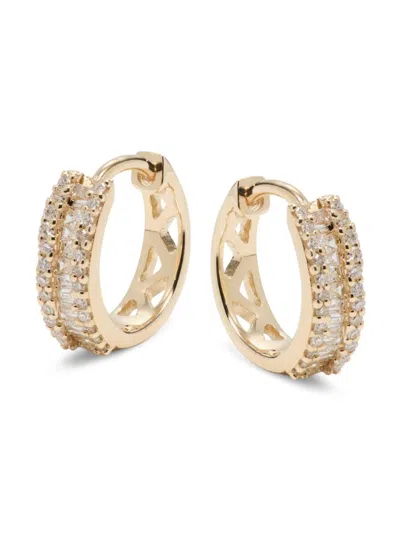 Saks Fifth Avenue Women's 14k Yellow Gold 0.25 Tcw Diamond Huggie Earrings