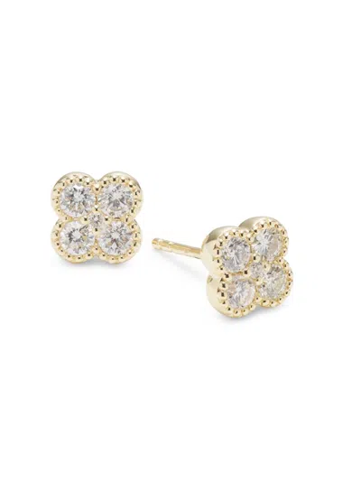 Saks Fifth Avenue Women's 14k Yellow Gold, 0.65 Tcw Diamond Stud Earrings