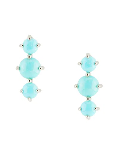 Saks Fifth Avenue Women's 14k Yellow Gold, 0.95 Tcw Turquoise Drop Earrings In Blue