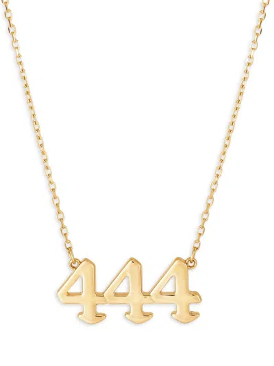Saks Fifth Avenue Women's 14k Yellow Gold 444 Angel Number Cable Chain Necklace