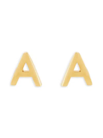 Saks Fifth Avenue Women's 14k Yellow Gold A Stud Earrings