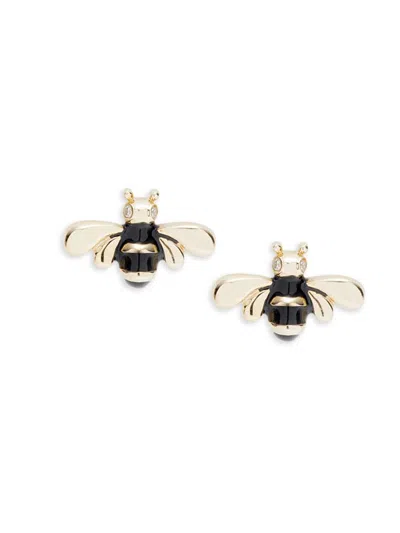 Saks Fifth Avenue Women's 14k Yellow Gold & 0.01 Tcw Diamond Bee Stud Earrings