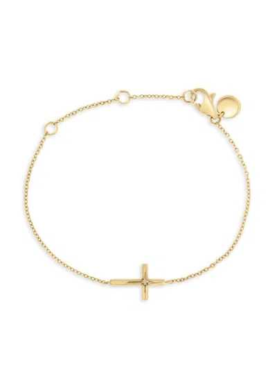 Saks Fifth Avenue Women's 14k Yellow Gold & 0.01 Tcw Diamond Bracelet