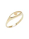 Saks Fifth Avenue Women's 14k Yellow Gold & 0.01 Tcw Diamond Signet Ring In Yellow Gold