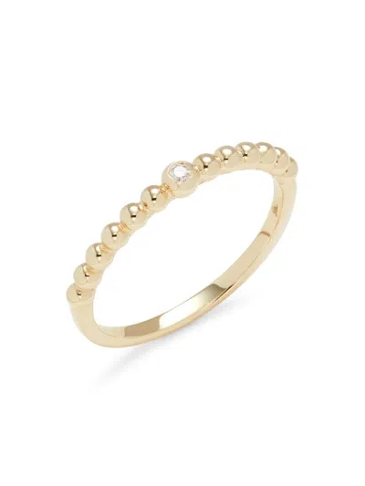 Saks Fifth Avenue Women's 14k Yellow Gold & 0.02 Tcw Diamond Band Ring