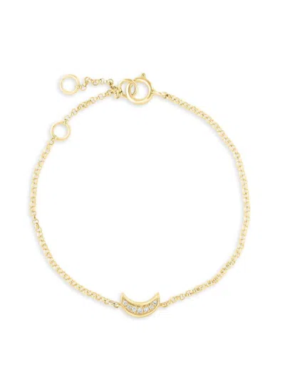 Saks Fifth Avenue Women's 14k Yellow Gold & 0.02 Tcw Diamond Bracelet