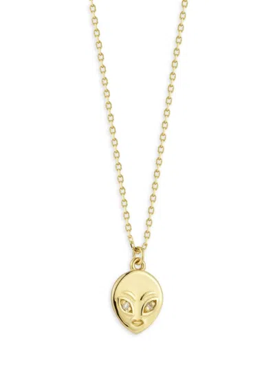 Saks Fifth Avenue Women's 14k Yellow Gold & 0.02 Tcw Diamond Pendant Necklace