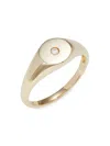 Saks Fifth Avenue Women's 14k Yellow Gold & 0.027 Tcw Diamond Ring In Yellow Gold