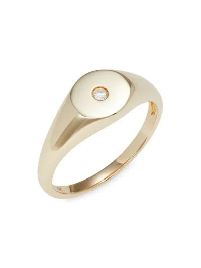 Saks Fifth Avenue Women's 14k Yellow Gold & 0.027 Tcw Diamond Ring