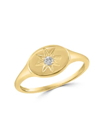 Saks Fifth Avenue Women's 14k Yellow Gold & 0.03 Tcw Diamond Ring