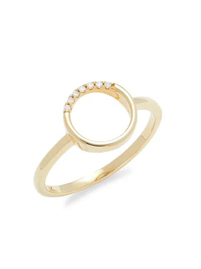 Saks Fifth Avenue Women's 14k Yellow Gold & 0.03 Tcw Diamond Ring