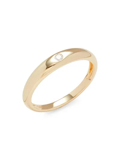 Saks Fifth Avenue Women's 14k Yellow Gold & 0.038 Tcw Diamond Ring