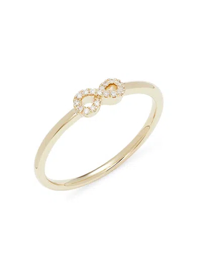 Saks Fifth Avenue Women's 14k Yellow Gold & 0.04 Tcw Diamond Infinity Ring