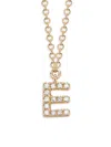 Saks Fifth Avenue Women's 14k Yellow Gold & 0.04 Tcw Diamond Letter Pendant Necklace In Letter E