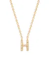 Saks Fifth Avenue Women's 14k Yellow Gold & 0.04 Tcw Diamond Letter Pendant Necklace In Letter H