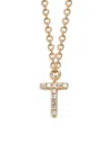 Saks Fifth Avenue Women's 14k Yellow Gold & 0.04 Tcw Diamond Letter Pendant Necklace In Letter T
