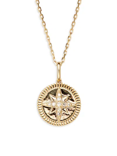 Saks Fifth Avenue Women's 14k Yellow Gold & 0.04 Tcw Diamond North Star Pendant Necklace